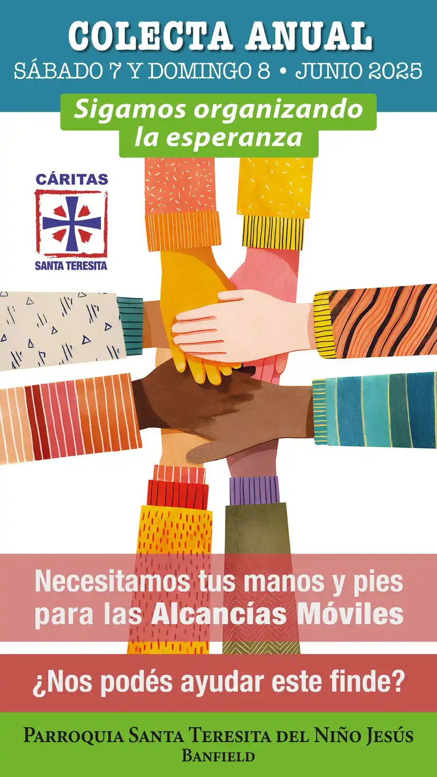 Image from Parroquia Santa Teresita Banfield Argentina: Este fin de semana  *7 y 8 de Junio de 2025*  vamos a salir con las *a...