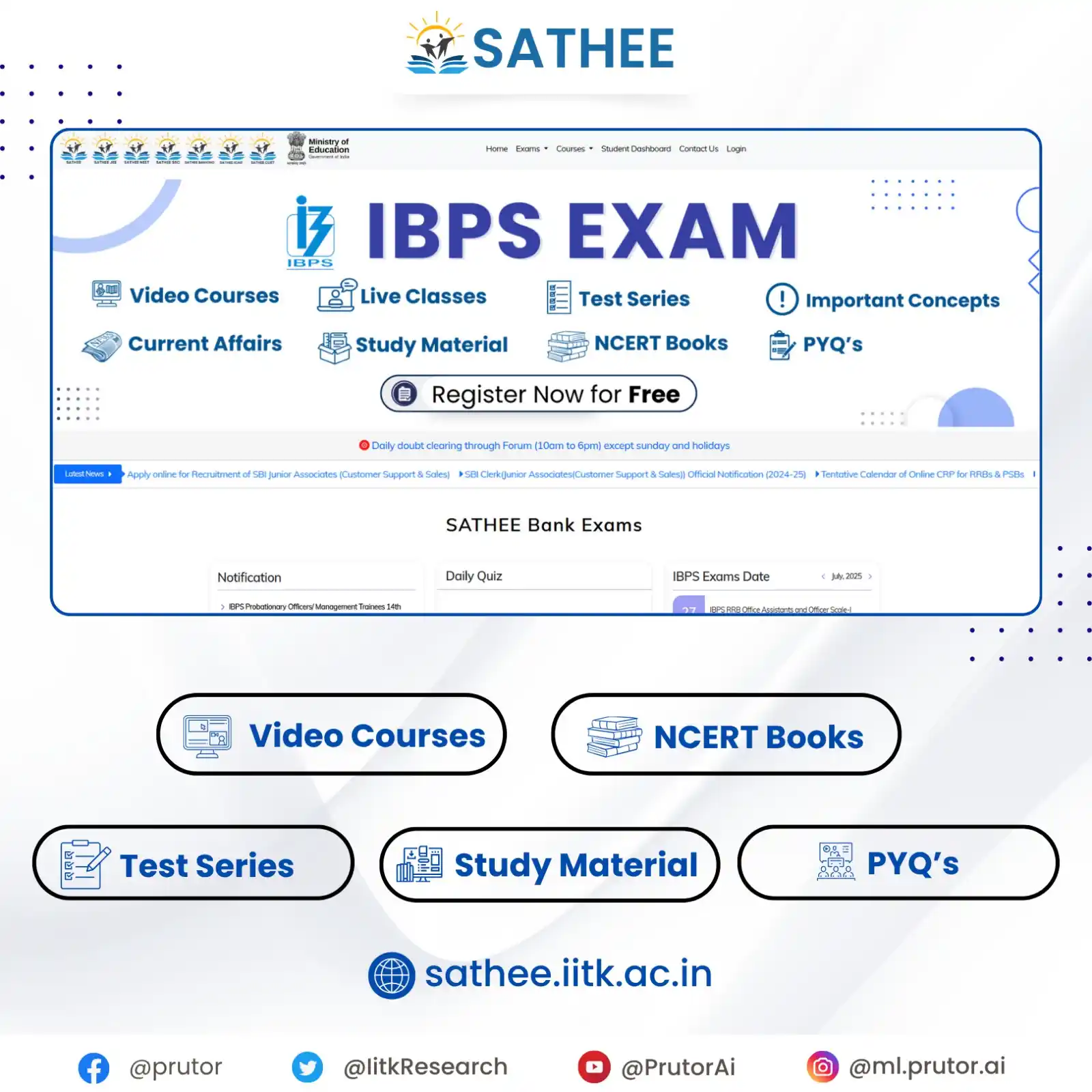 Image from SATHEE JEE/NEET/SSC: Get ready for your Banking exams with SATHEE free recorded lectures an...