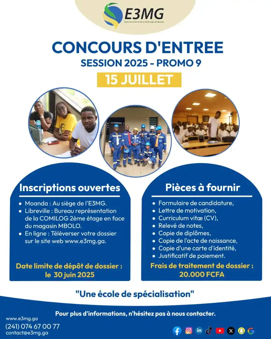E3MG École des Mines Gabon post