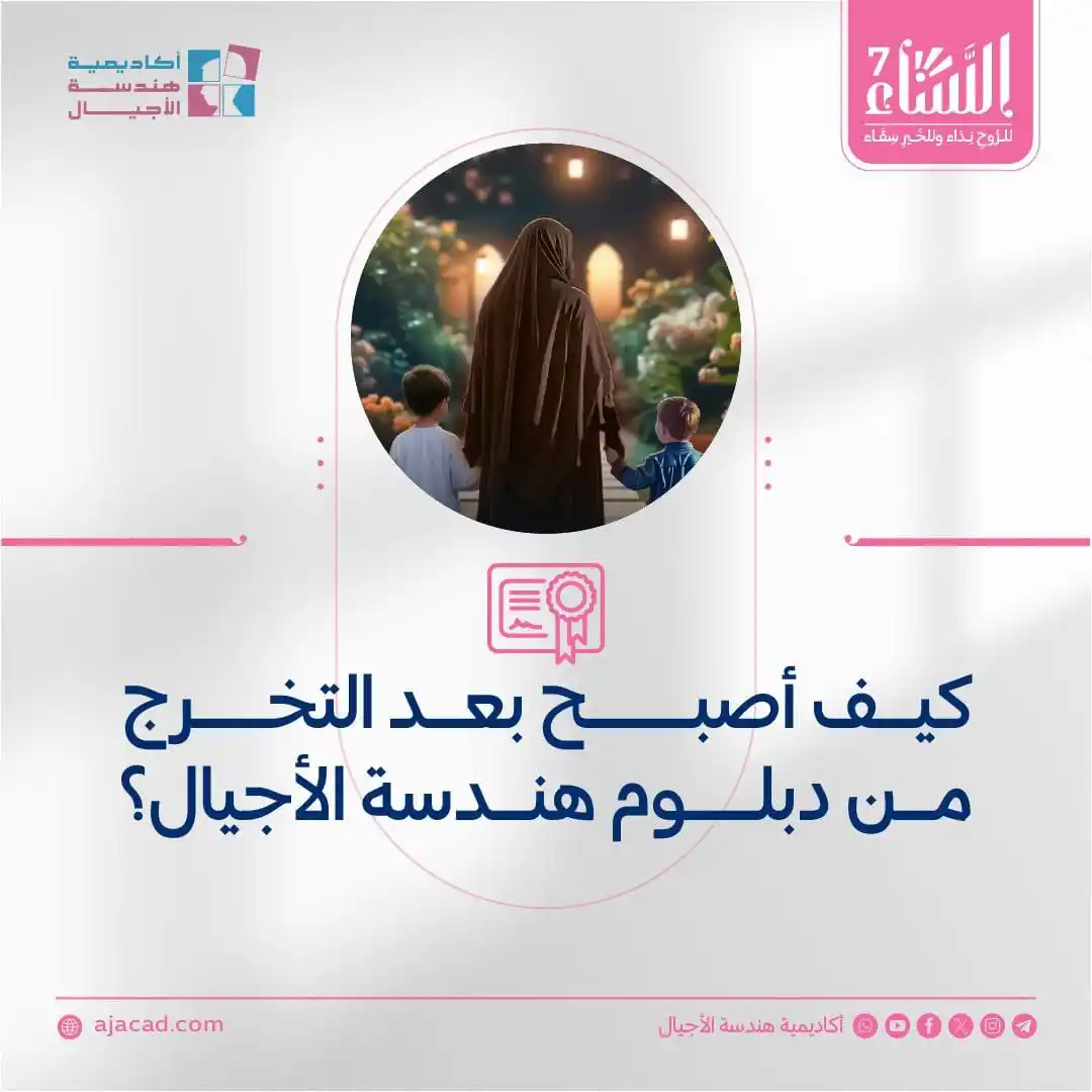 Image from أكاديمية هندسة الأجيال: *كيف ستصبحين بعد التخرج من دبلوم هندسة الأجيال؟* 📍 في نهاية رحلتك معن...