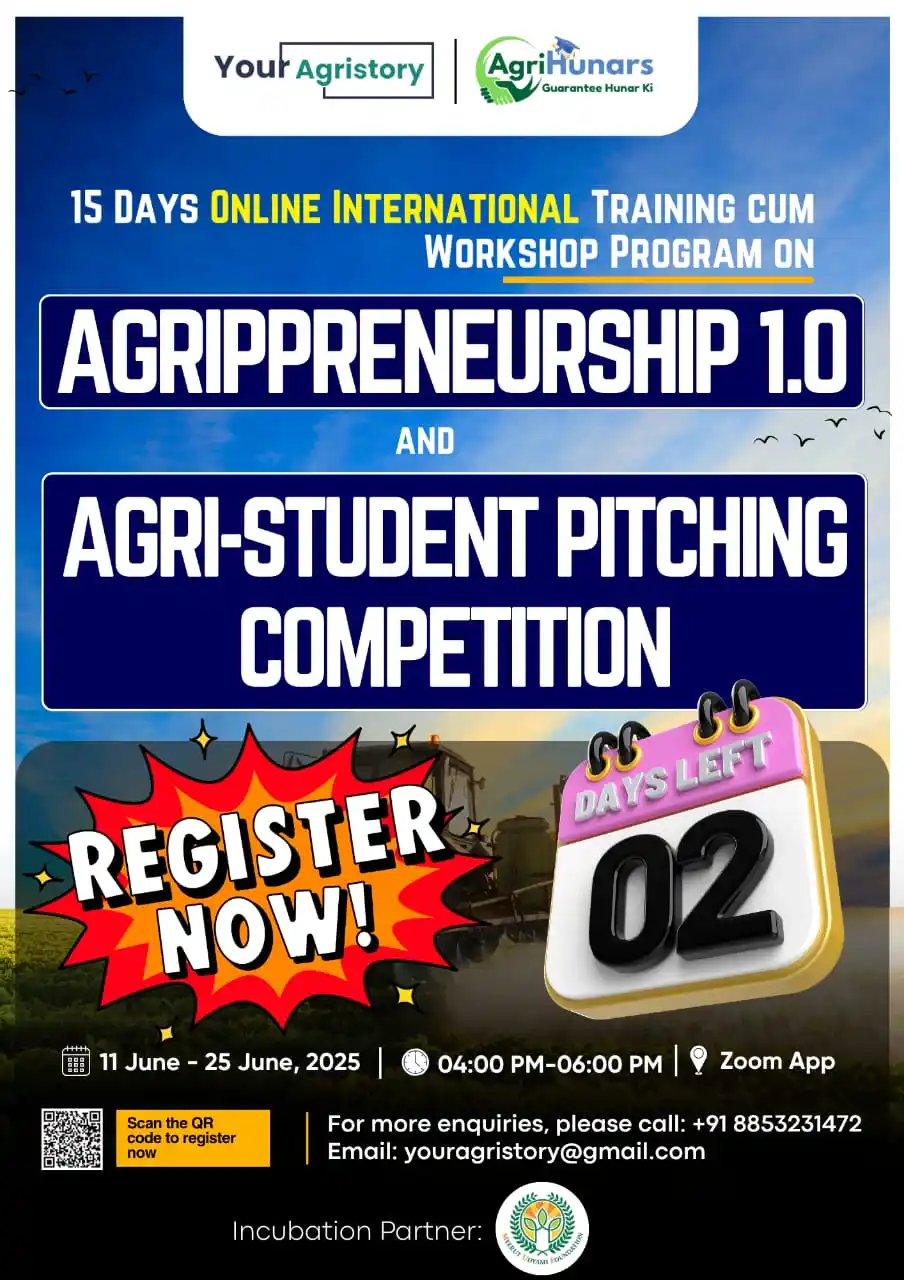 Image from Your AgriStory: *Only 02 Day Left | Hurry up* 🛑 *15-Days Online International Traini...