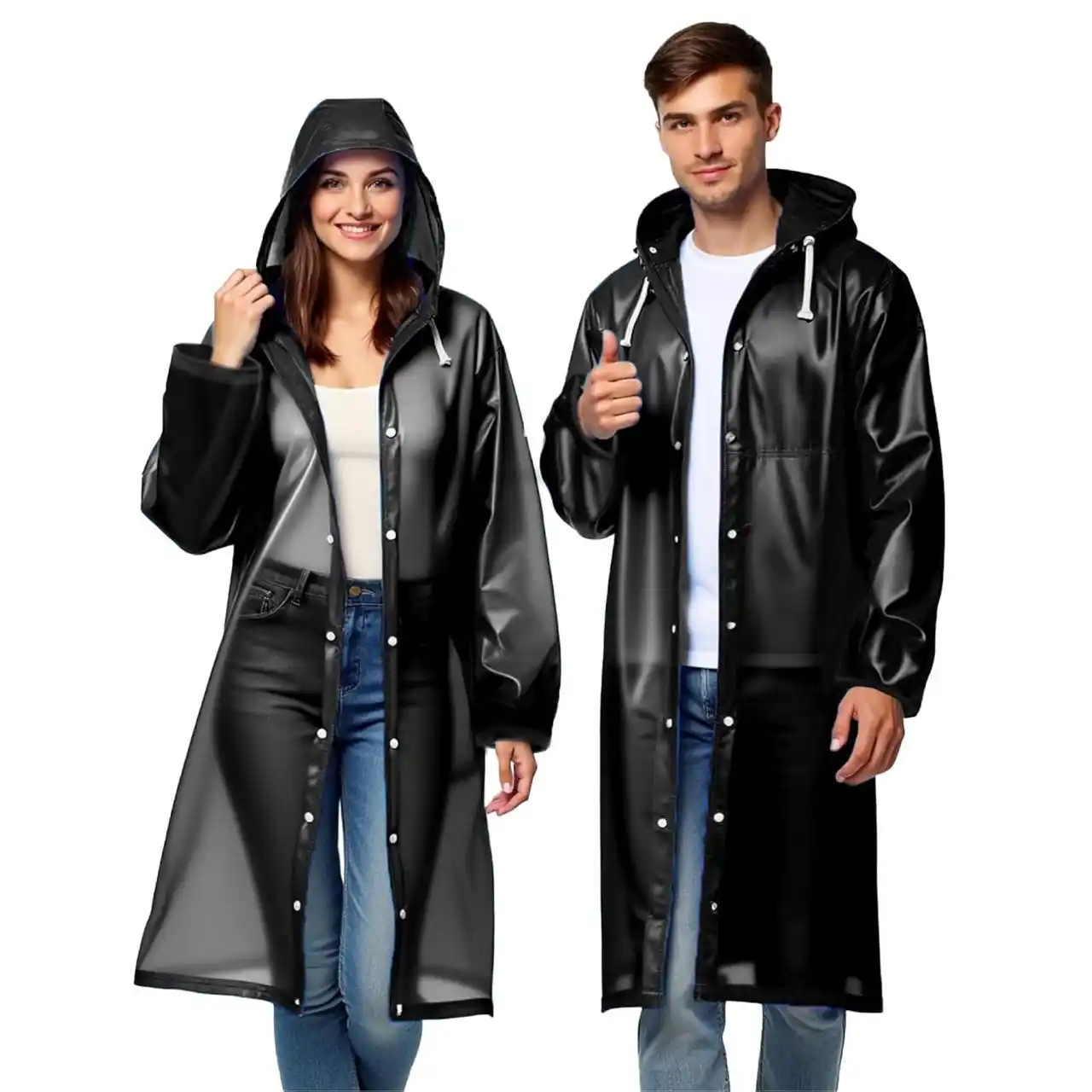 Image from Nainika News, Blog & Deals: 🔥🔥Robustt Unisex Raincoat With Hood - Black (Pack of 1)  🎁 Deal Pri...