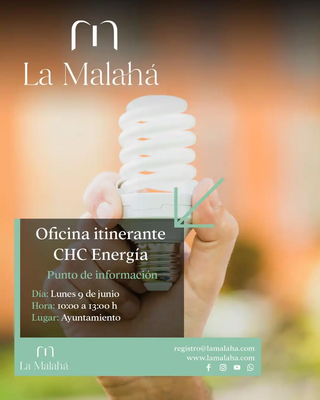Image from Ayuntamiento de La Malahá: 🔌💡 *¿Tienes dudas sobre tu factura de la luz o necesitas ayuda con t...