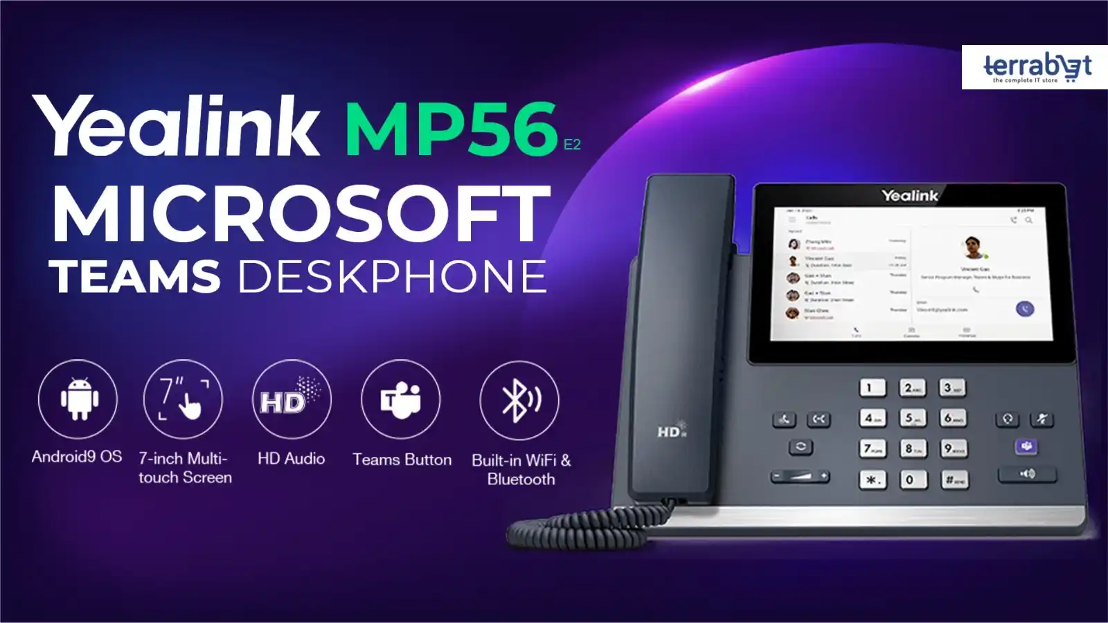 Image from Terrabyt.com: 📞 Yealink MP56 E2 – Designed for Microsoft Teams The MP56 E2 is a ne...