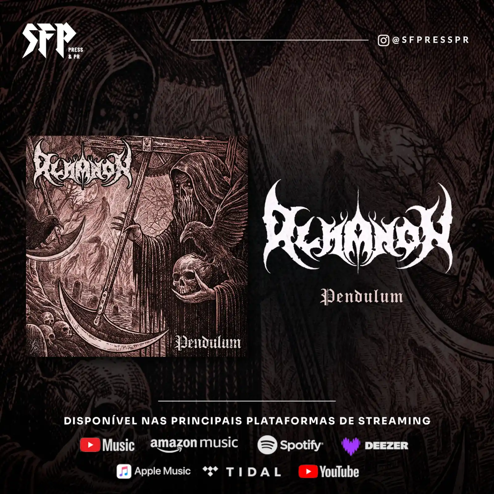 Image from SFP - Press & PR | Sangue Frio Records: 🎧 A banda ALMANON lançou “Pendulum”! Inspirada em Edgar Allan Poe, a ...