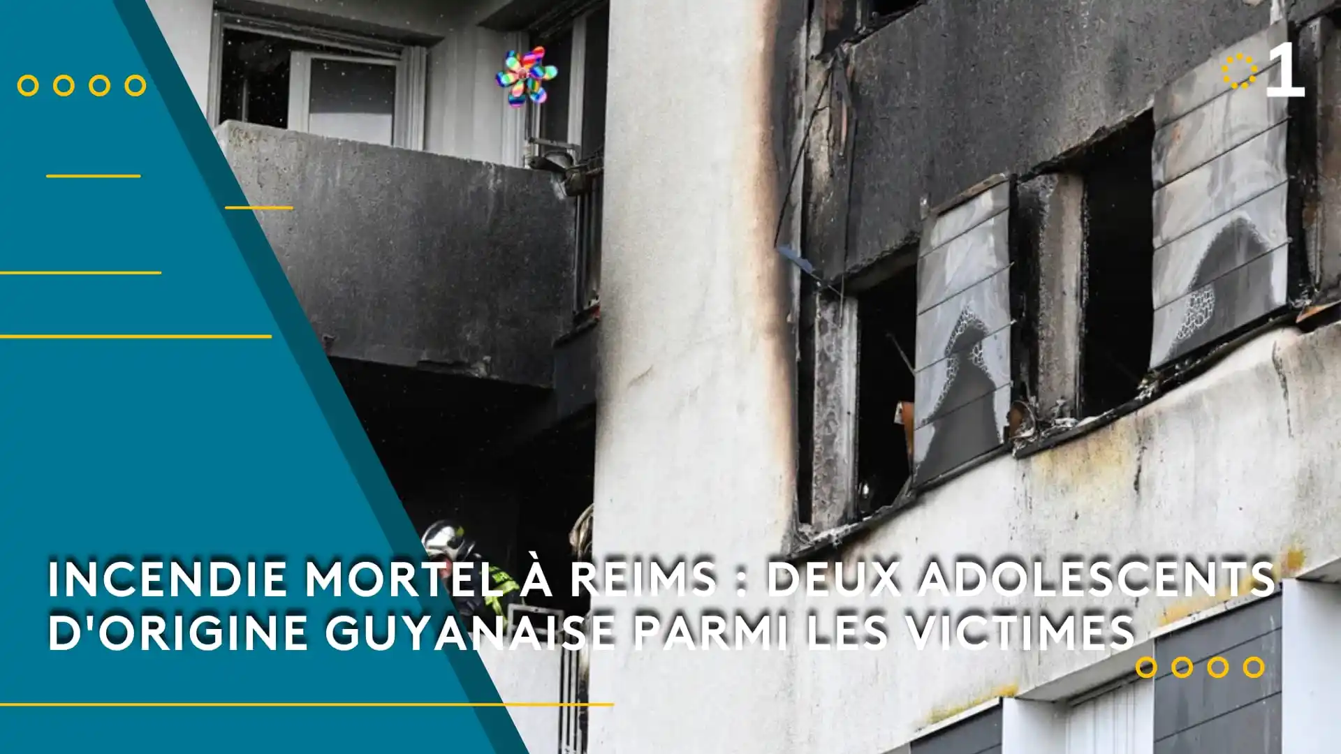 Image from Outre-mer la 1ère: 🔥À Reims, un incendie a fait quatre morts dans un immeuble HLM dans l...