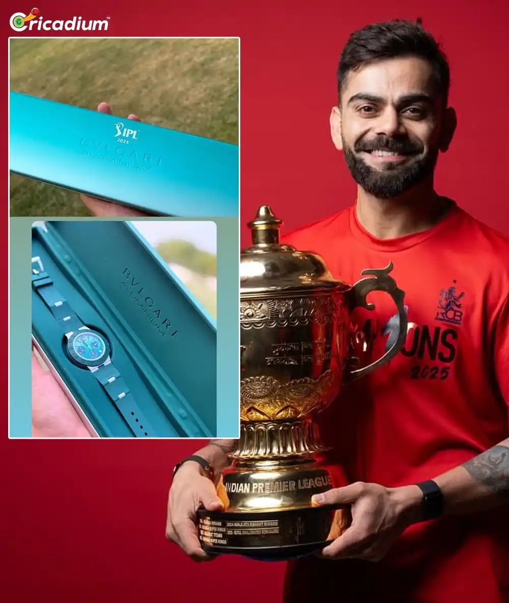Image from Cricadium🏏: 😲💎 All RCB players were rewarded with Bvlgari watches worth over ₹4 ...