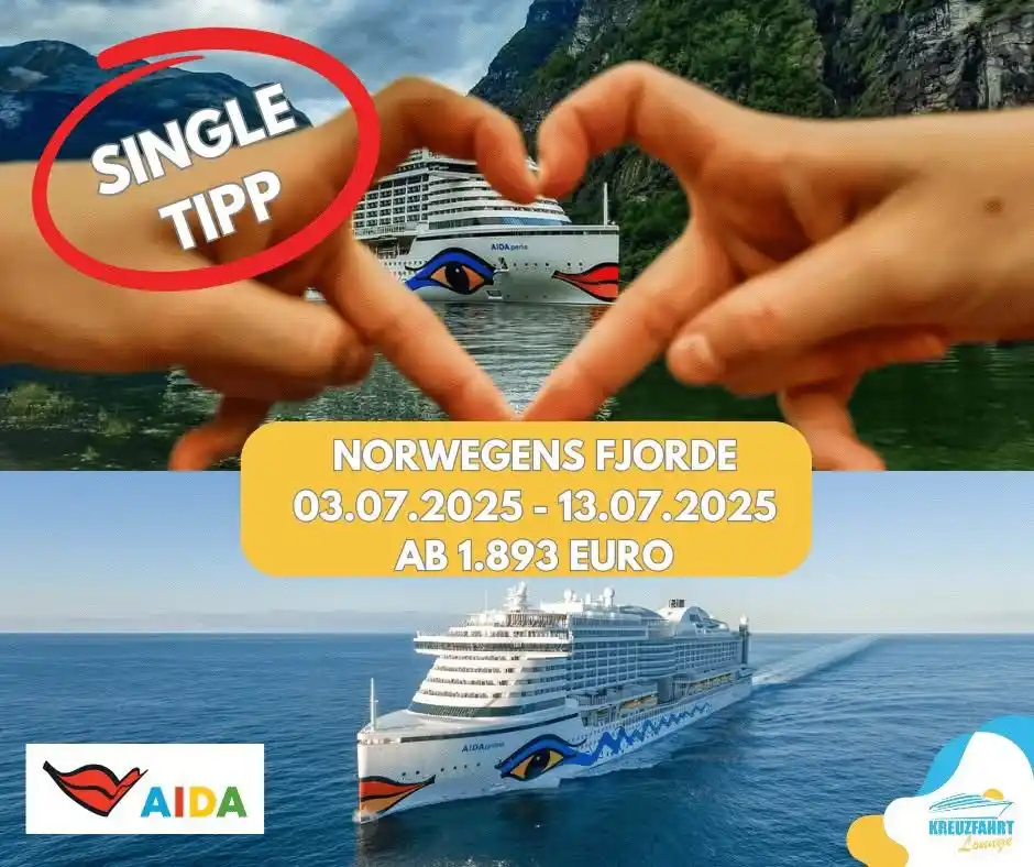 Image from Schiffe und Kreuzfahrten | Kreuzfahrtlounge: 🚨 Alleinreisende aufgepasst - Norwegens Fjorde zum Top Single Preis: ...