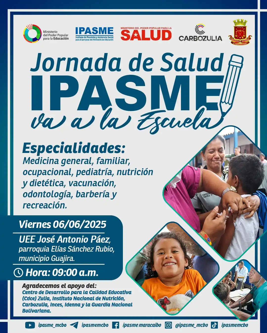 Image from IPASME Mcbo Informa 📢: *¡Atención, municipio Guajira!* Este viernes 06 de junio, el programa...