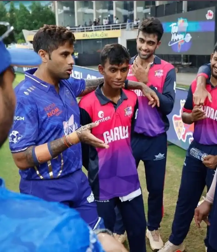 Image from Cricadium🏏: Captain Suryakumar Yadav sharing his experience with young talents in ...