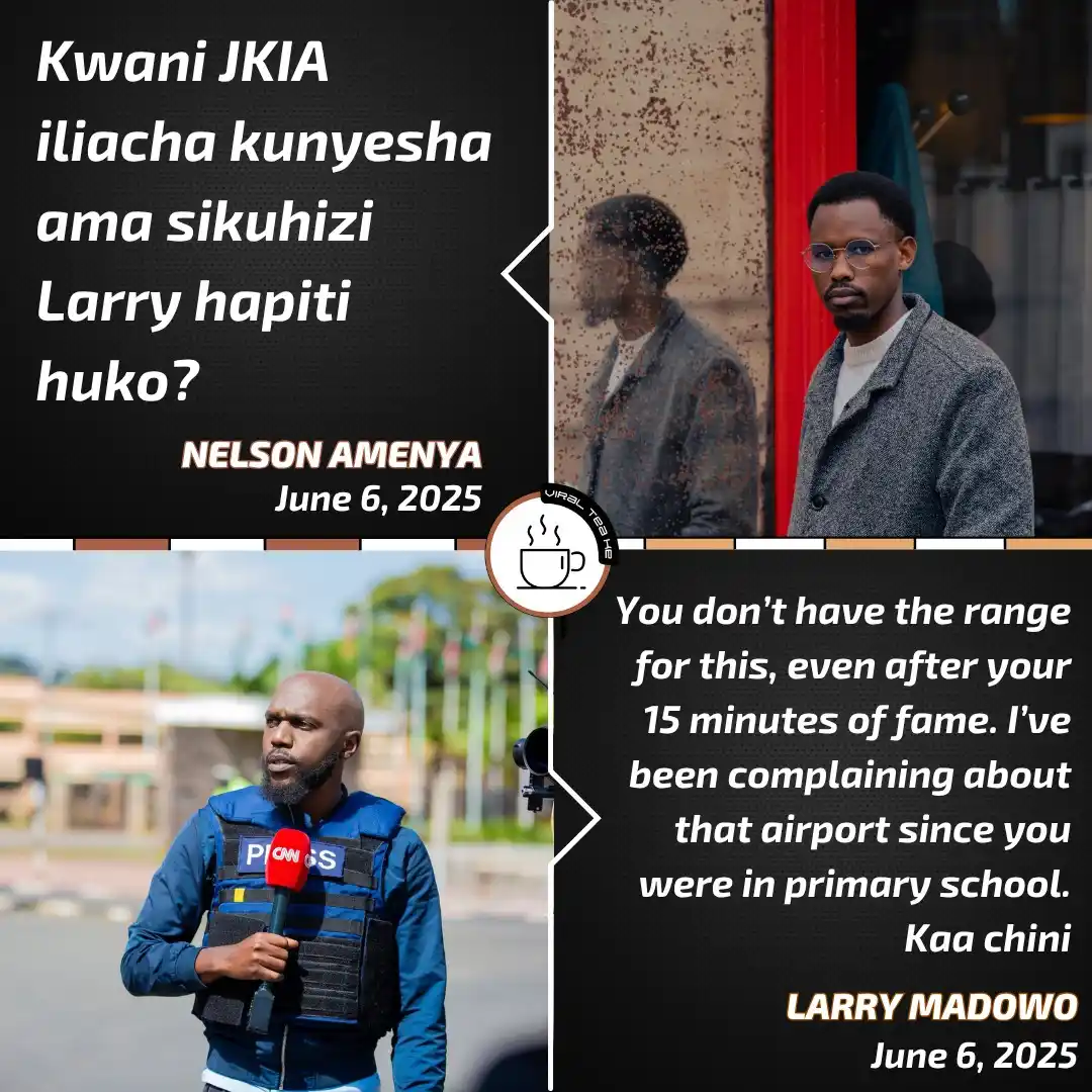 Image from Viral Tea Ke: CNN's Larry Madowo's response to Nelson Amenya who claimed it stopped ...