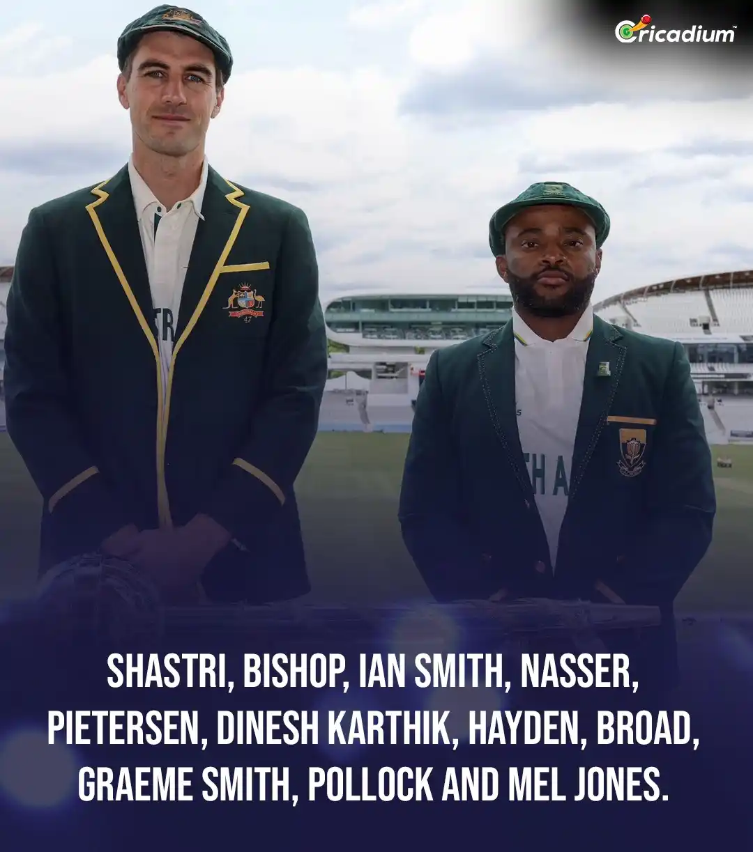 Image from Cricadium🏏: 🎙️ COMMENTATORS FOR THE WTC FINAL 🚨  <a class="text-blue-500 hover:u...