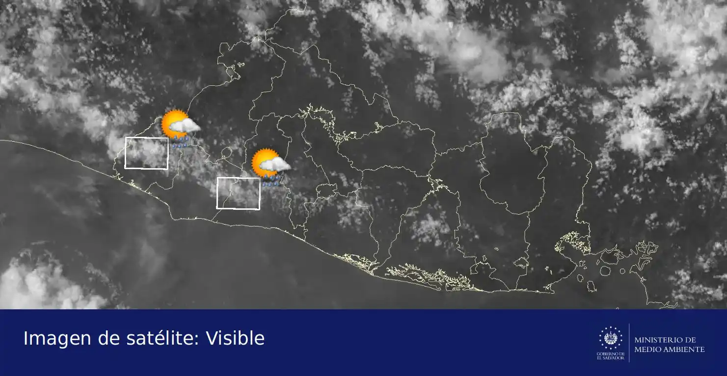 Image from Ministerio de Medio Ambiente El Salvador: Continúan lluvias puntuales en los alrededores de la cordillera Apanec...