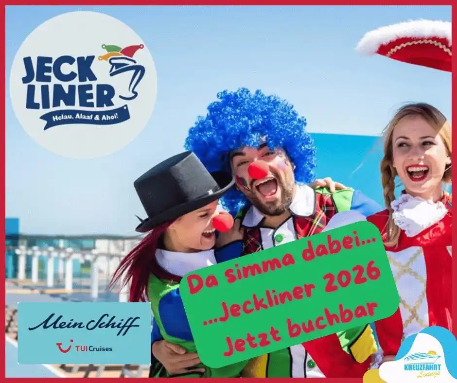 Image from Schiffe und Kreuzfahrten | Kreuzfahrtlounge: 🥳 Da simma dabei - dat wird prima. Jeckliner 6 auf der Mein Schiff 7 ...