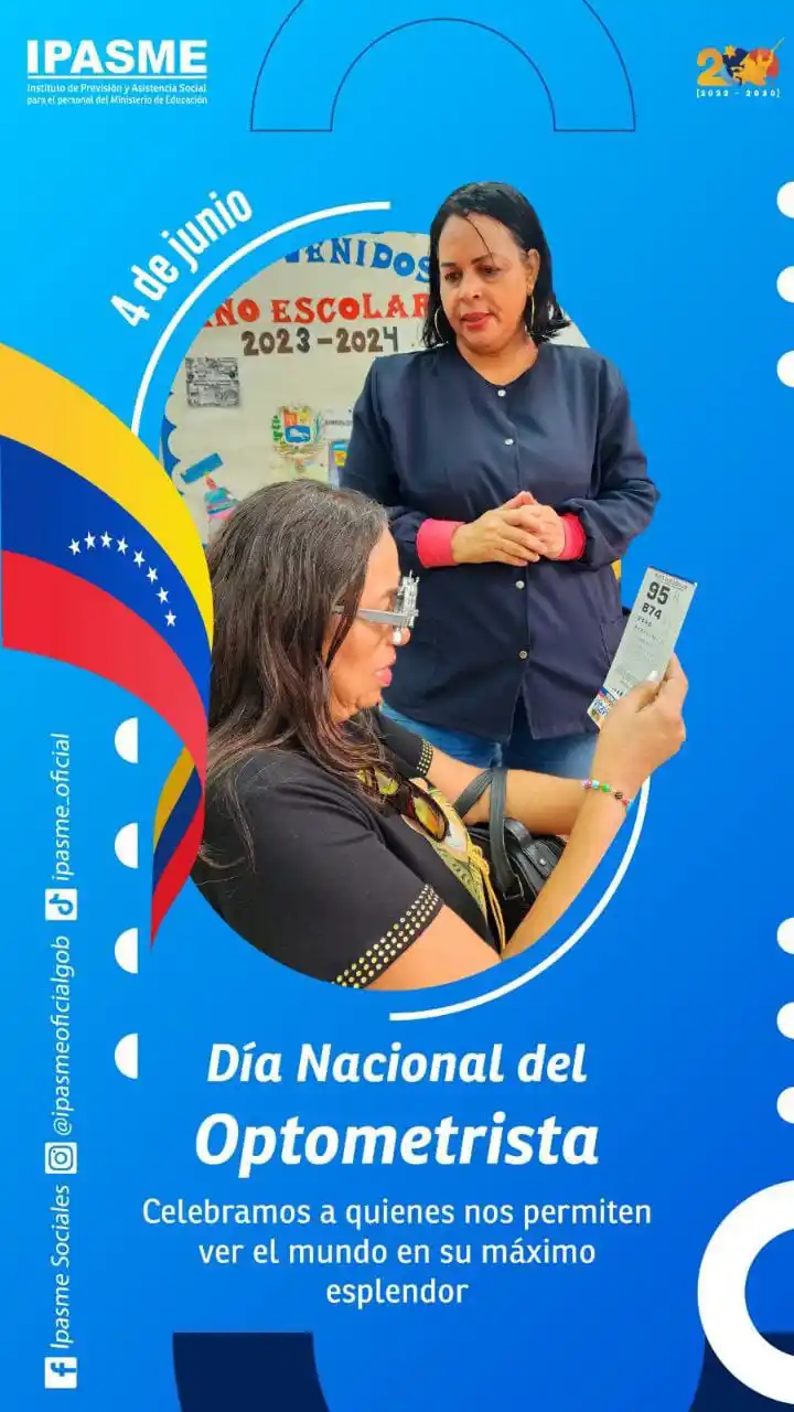 Image from IPASME Mcbo Informa 📢: *Día del Optometrista* Hoy reconocemos a quienes cuidan de nuestra s...