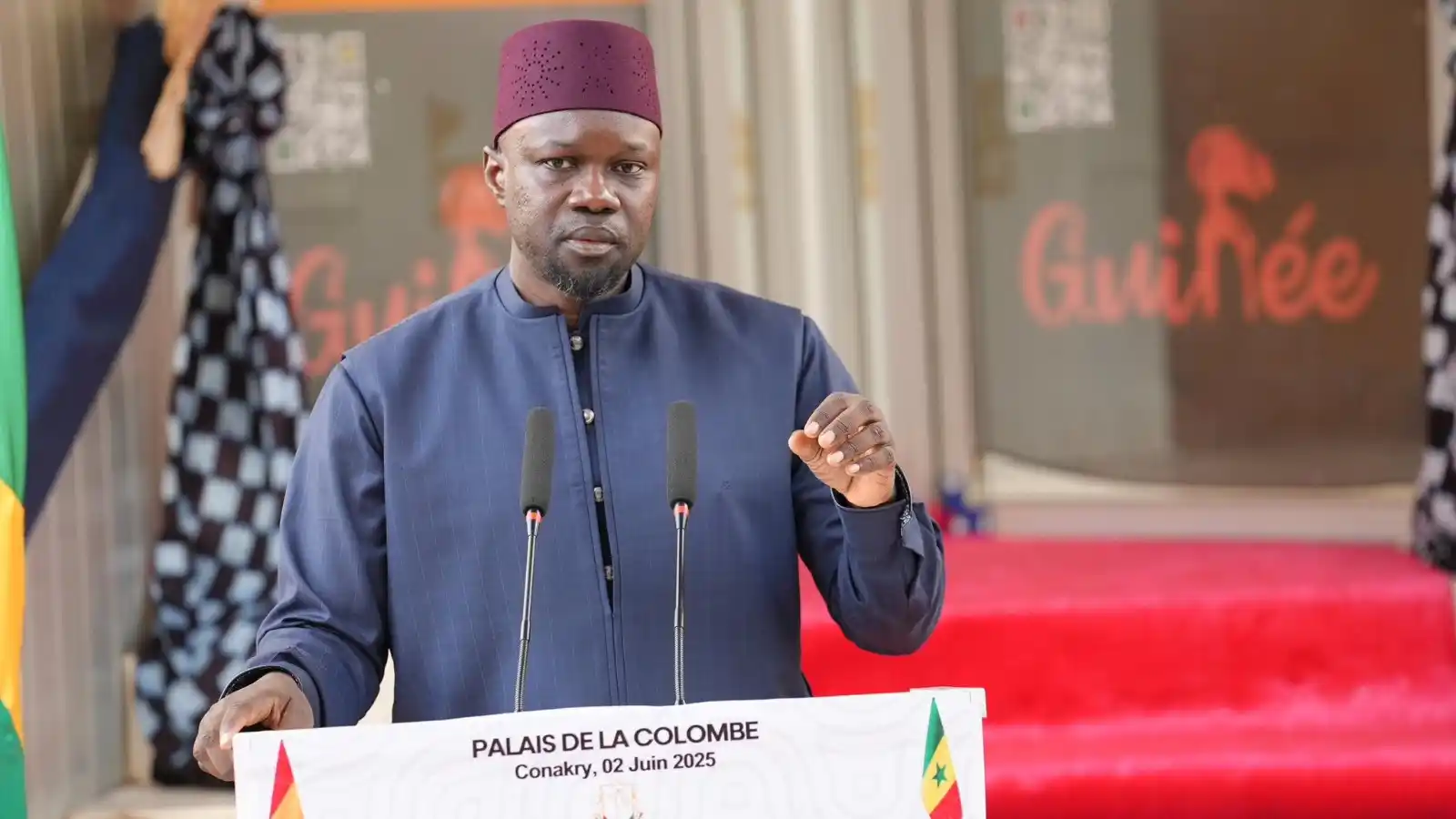 Image from SenCaféActu : En visite officielle à Conakry, le Premier ministre sénégalais Ousmane...