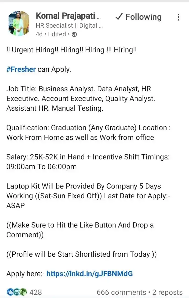 Image from Data Commence ✅: Freshers hiring for multiple positions https://www.linkedin.com/posts...