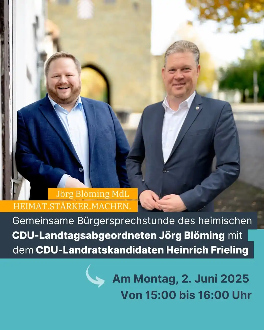 Image from Jörg Blöming MdL: 📢 Gemeinsame Bürgersprechstunde des CDU-Landtagsabgeordneten Jörg Blö...