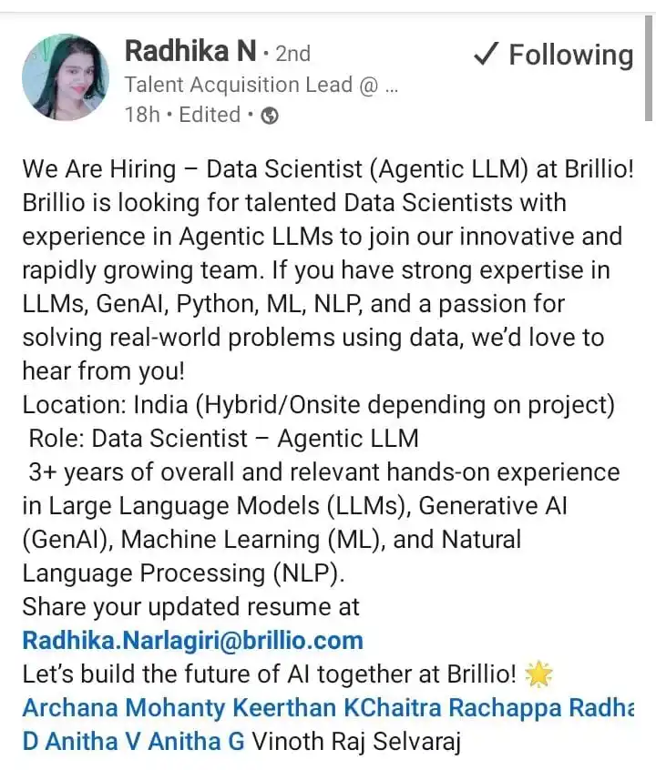 Image from Data Commence ✅: Hiring for data scientist https://www.linkedin.com/posts/radhika-n-48...