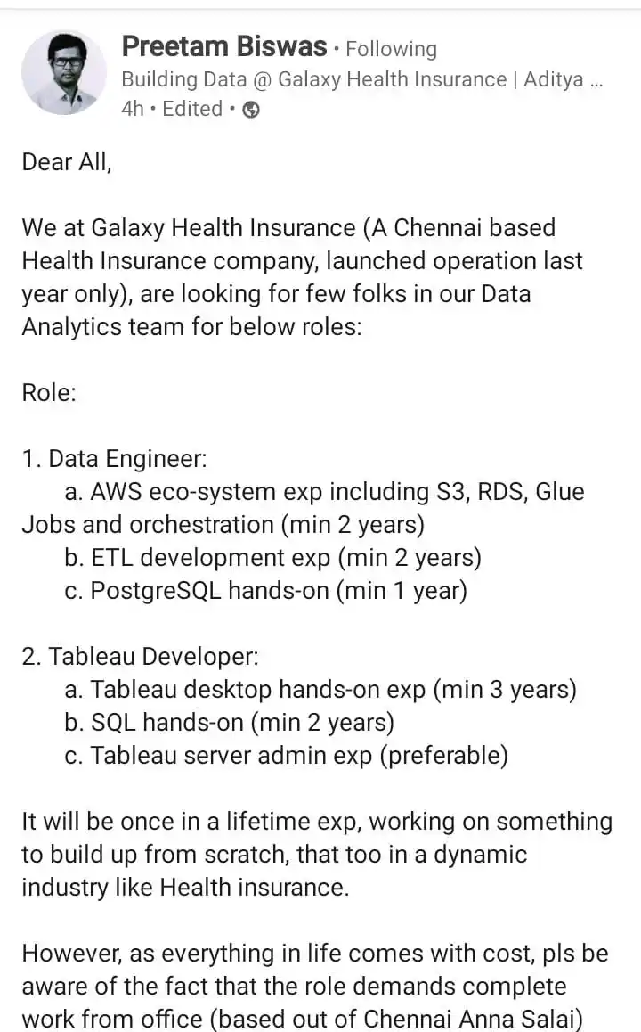Image from Data Commence ✅: Hiring for different positions at health insurance https://www.linked...