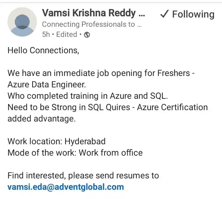 Image from Data Commence ✅: Hiring for Freshers https://www.linkedin.com/posts/vamsi-krishna-redd...