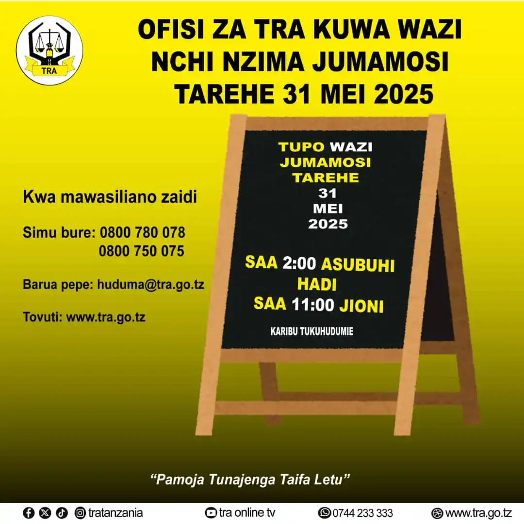 TRA TANZANIA post