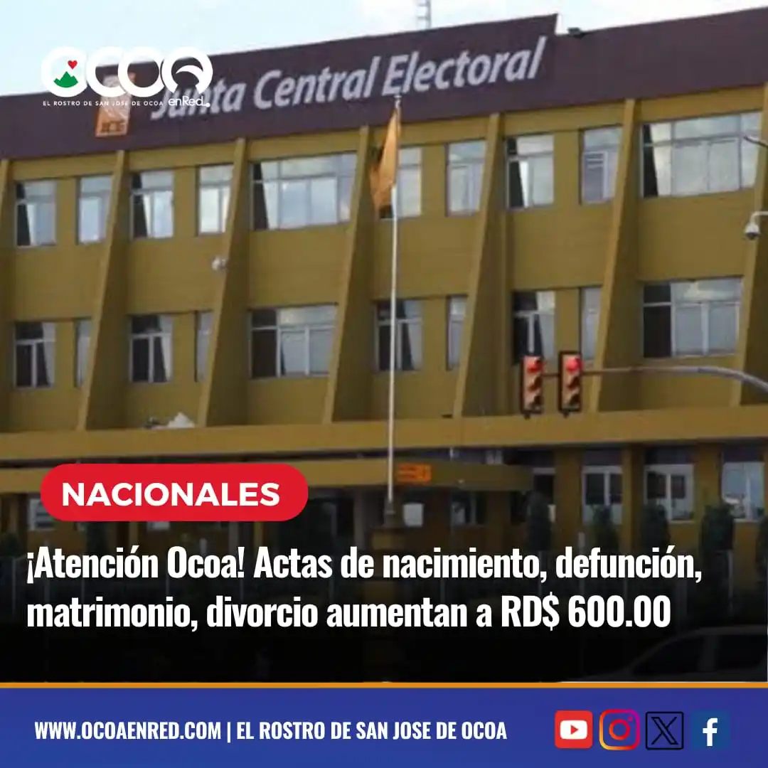 Image from Ocoa En Red: La Junta Central Electoral (JCE) anunció, mediante la Resolución 9-202...