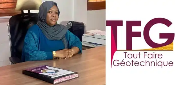 Image from SenCaféActu : La société Tout Faire Géotechnique (TFG), dirigée par Mme Cissé, née P...