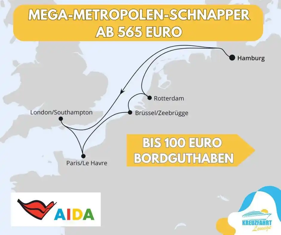 Image from Schiffe und Kreuzfahrten | Kreuzfahrtlounge: 🚨😍 Mega-Metropolen-Schnapper ab 565 Euro mit Bordguthaben: https://b...