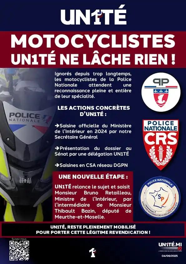 Image from UN1TÉ: MOTOCYCLISTES UN1TÉ NE LÂCHE RIEN ! Ignorés depuis trop longtemps, le...