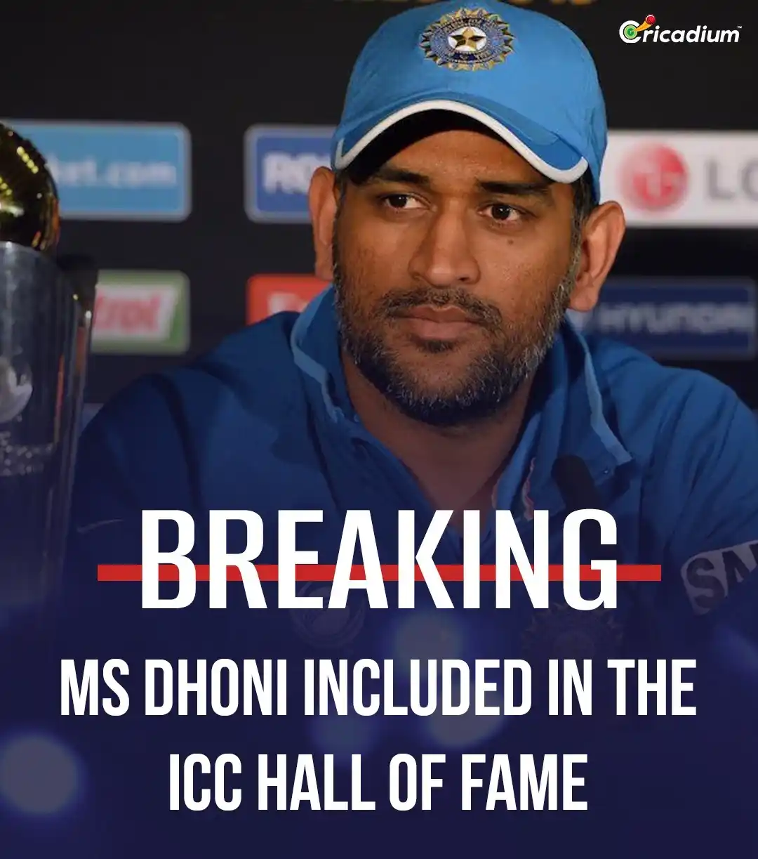 Image from Cricadium🏏: MS DHONI INCLUDED IN THE ICC HALL OF FAME! 🐐🇮🇳 Captain Cool. Finish...