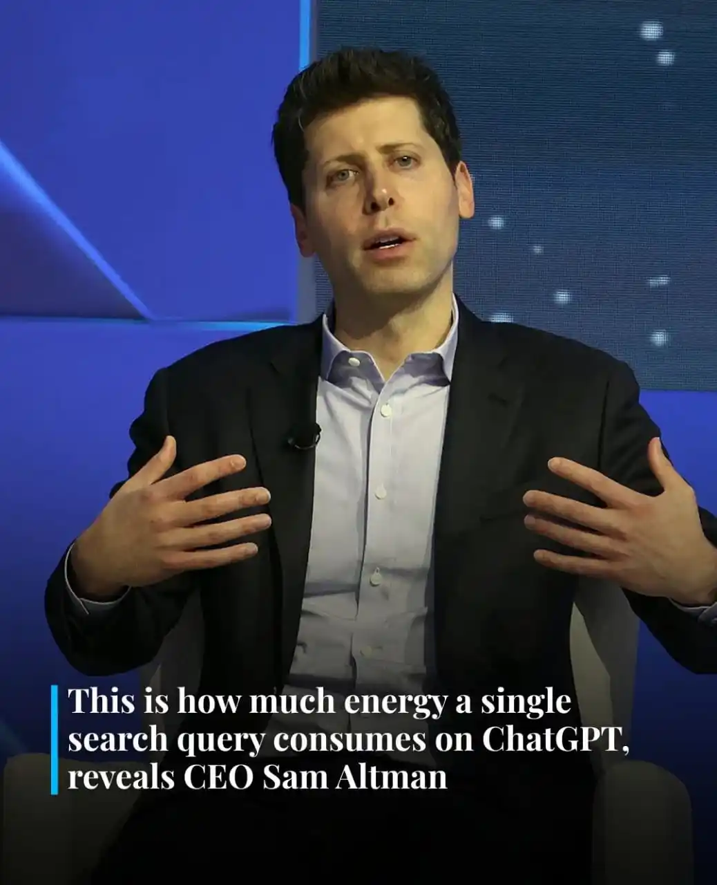 Image from Jaspreet Singh (Money Matters): *OpenAI CEO Sam Altman has revealed that an average ChatGPT query uses...