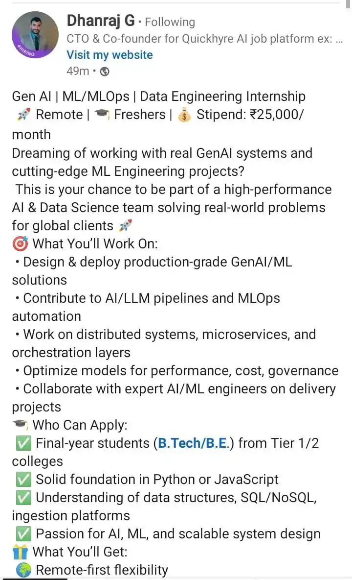 Image from Data Commence ✅: Paid internship for Freshers https://www.linkedin.com/posts/dhanraj-...