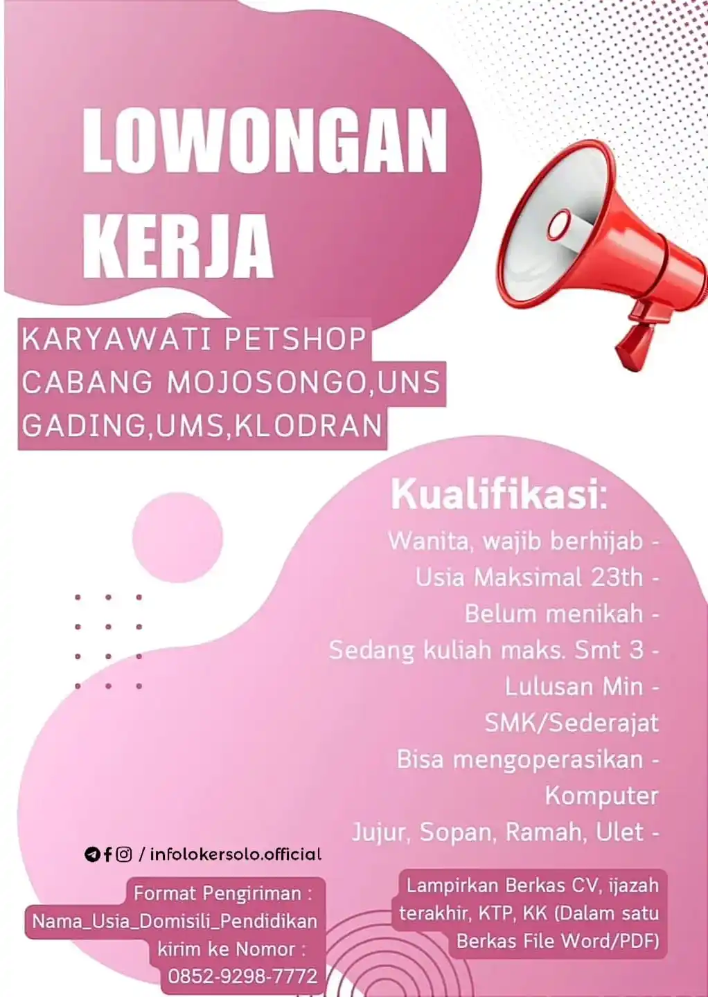 Image from Info Loker Solo Surakarta (Official): Petshop - Solo...