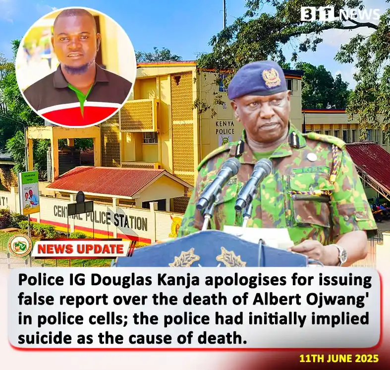 Image from Thika Town Today - 3T: Police IG Douglas Kanja apologises for issuing false report over the d...