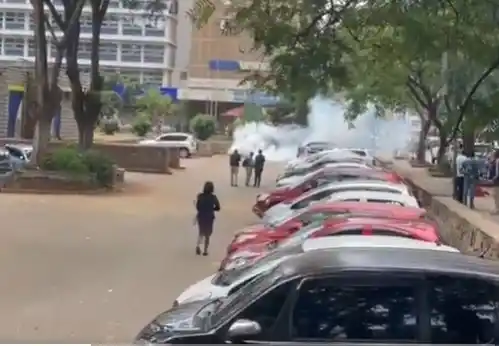 Image from SGA SECURITY UPDATES: *Protest Alert – Nairobi CBD* Date: June 12, 2025 Police have lobbed t...