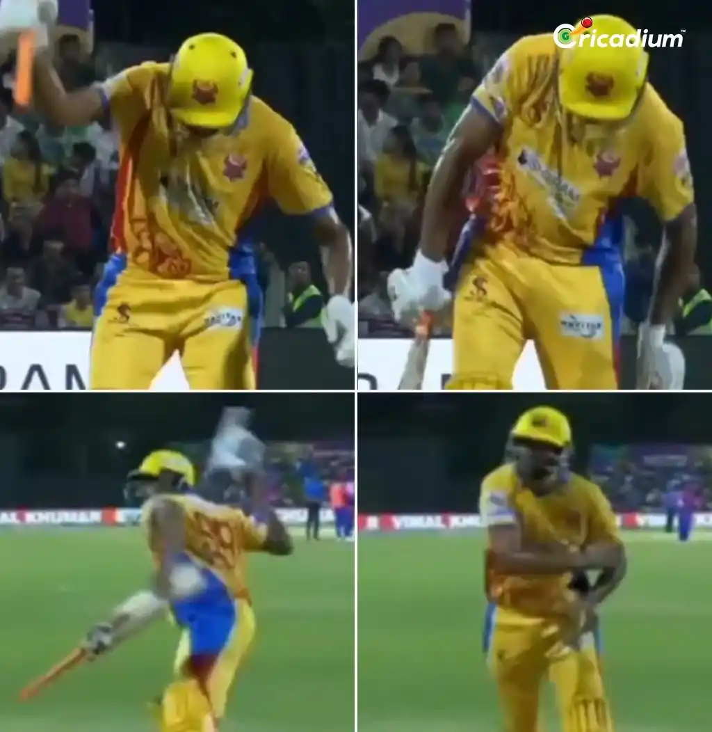 Image from Cricadium🏏: R. Ashwin erupts in fury after a controversial LBW decision! 😡🧨   <a...