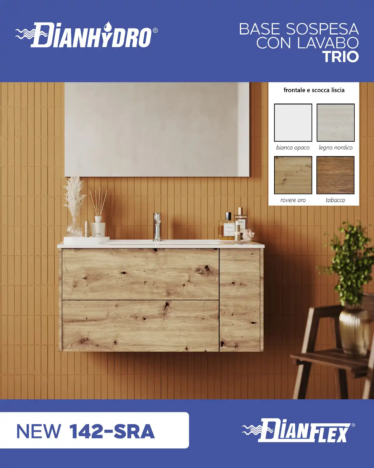 Image from DIANFLEX: Scopri le nuove basi sospese con lavabo: TRIO, TRIO CANNETTATO e LOFT!...