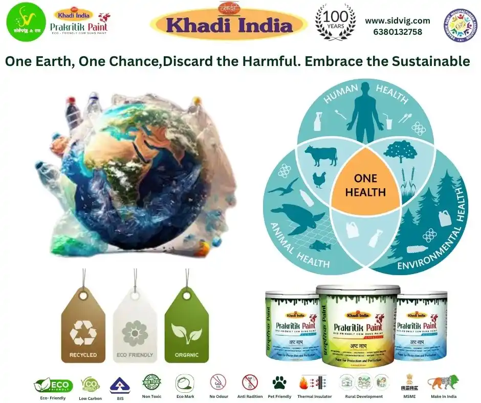 Image from SIDVIG & CO KHADI PRAKRITIKPAINT: SIDVIG & CO Khadi Prakritik Piant an Eco Friendly Cow Dung Paint – On...