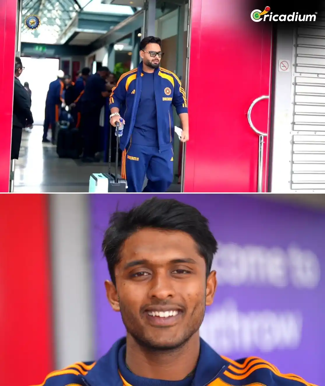 Image from Cricadium🏏: TEAM INDIA HAS TOUCHED DOWN IN ENGLAND 🇮🇳  <a class="text-blue-500 h...