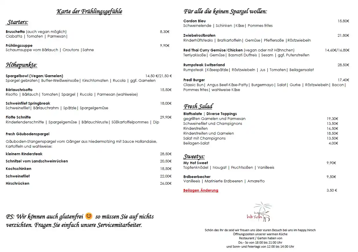 Image from happy.hirsch Hotel und Restaurant Hirschenstein: Und weiter geht es mit der Spargelsaison aber das heiß geliebte Kraut ...