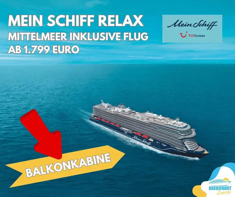 Image from Schiffe und Kreuzfahrten | Kreuzfahrtlounge: 😍 WOW - Mein Schiff Relax Balkonkabine inklusive Flug zum Top-Preis: ...