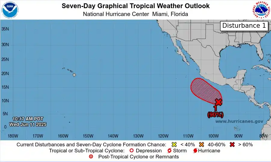 Image from Ministerio de Medio Ambiente El Salvador: ➡️Zona al sur del Golfo de Tehuantepec (zona en rojo). Ubicación: sur...