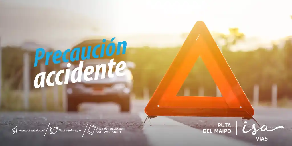 Image from IEC-CHILE: [06:41]⚠️PRECAUCION: *Accidente de transito en Km 115 calzada direcció...