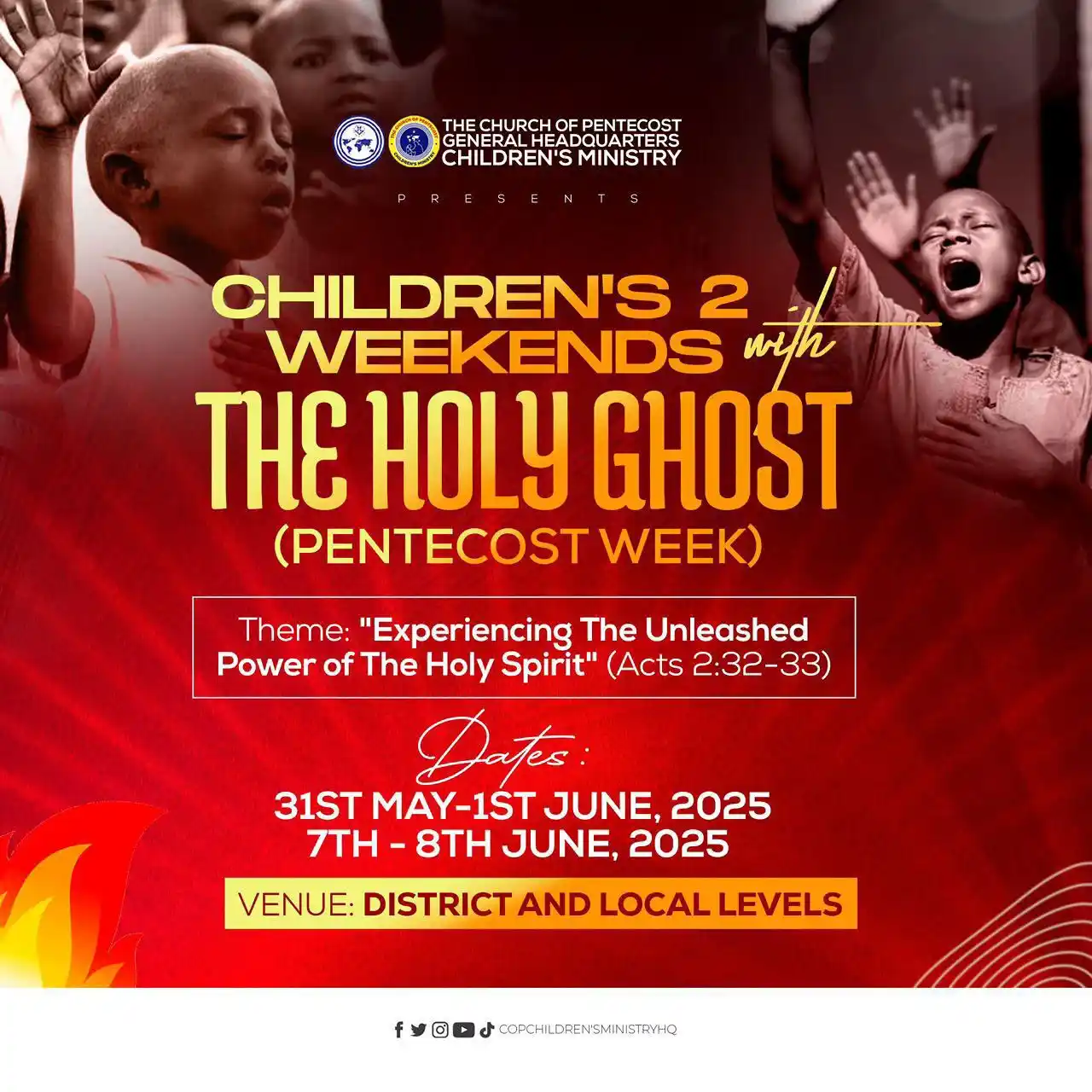 Image from National Children’s Ministry - COPHQ: *8,858 BAPTIZED IN THE HOLY GHOST DURING CHILDREN'S TIME WITH THE HOLY...