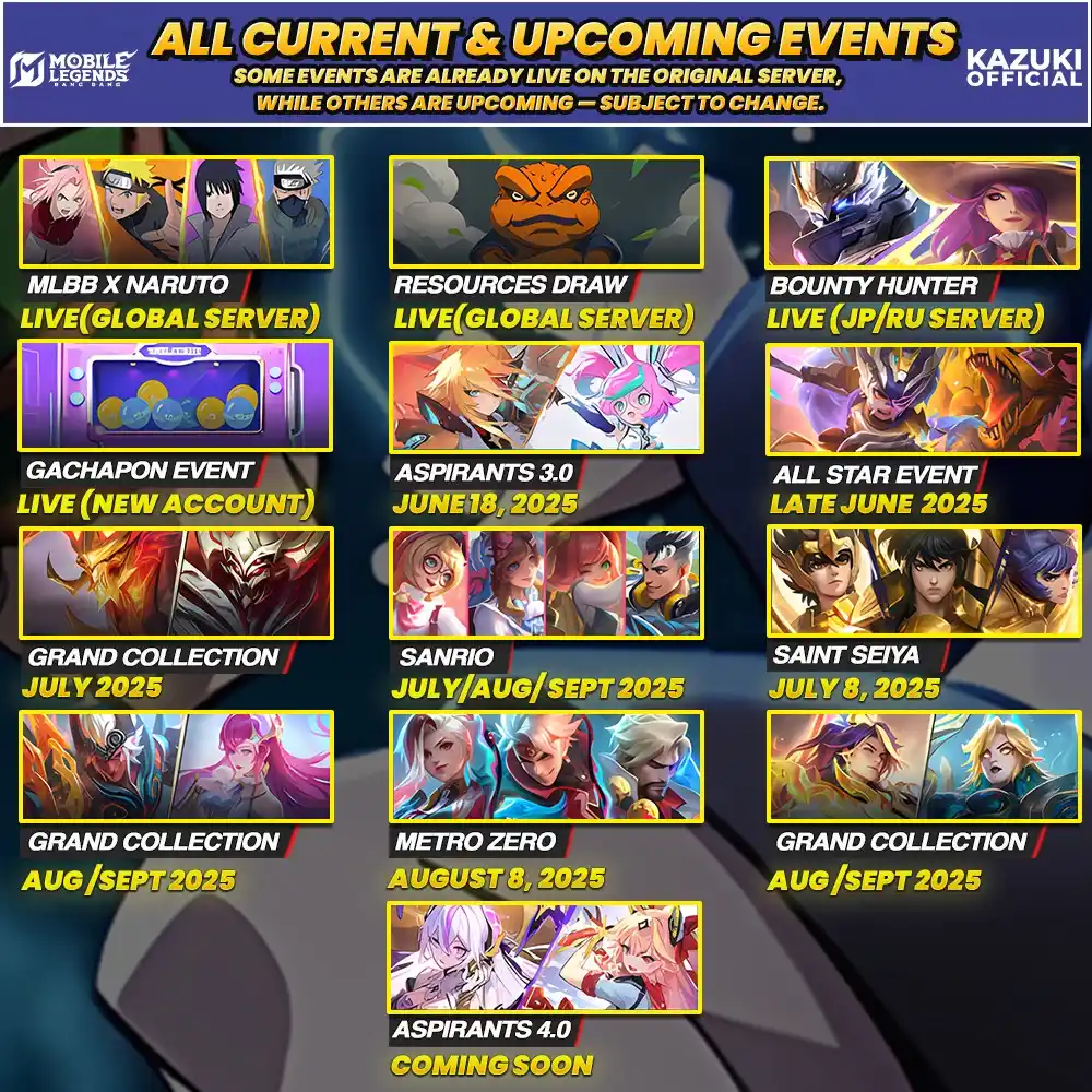 Image from Kazuki Official: *ALL CURRENT & UPCOMING EVENTS* Here’s a full overview of what’s *LI...