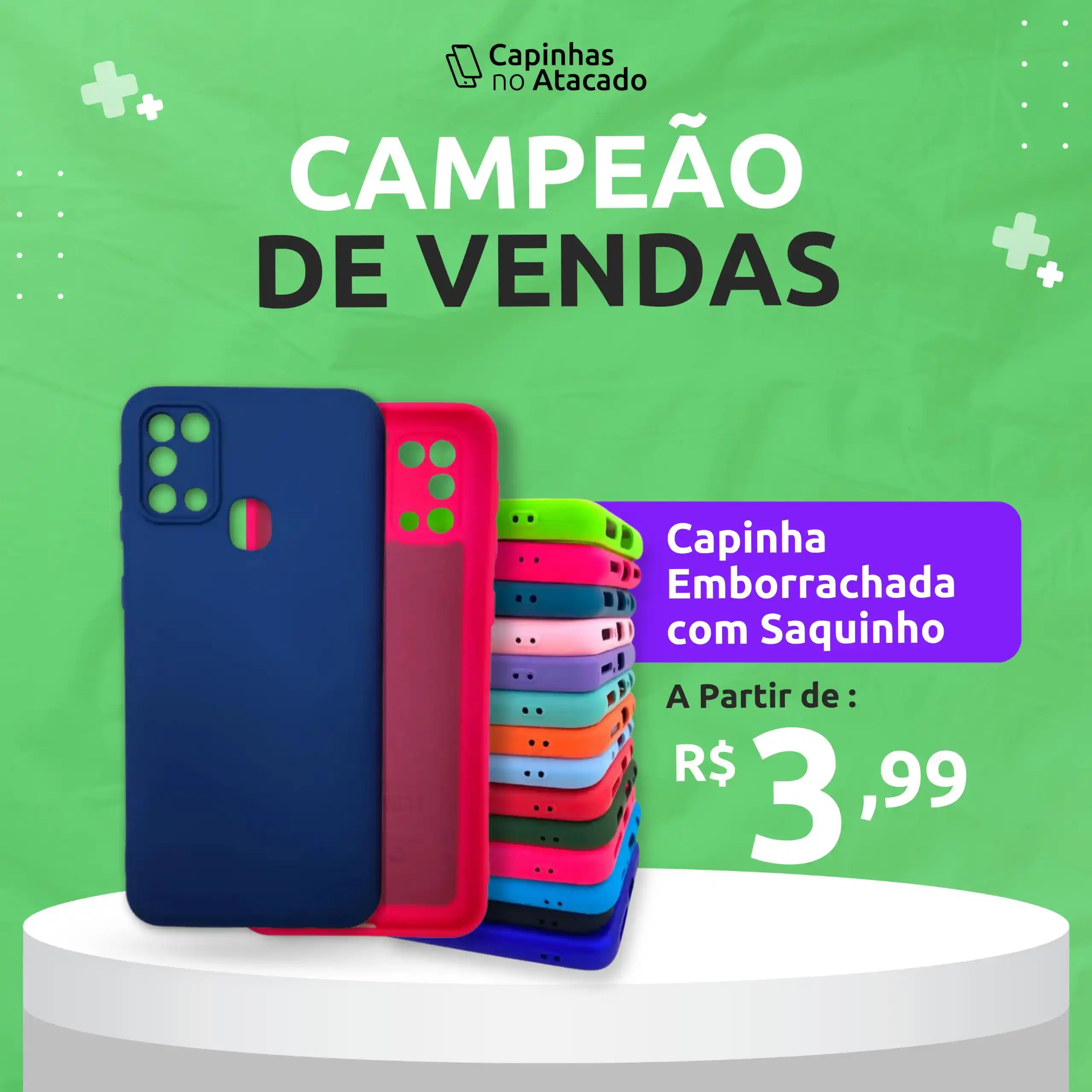 Image from Capinhas no Atacado: *Campeão de Vendas* Capinha Emborrachada com saquinho — a partir de R$...