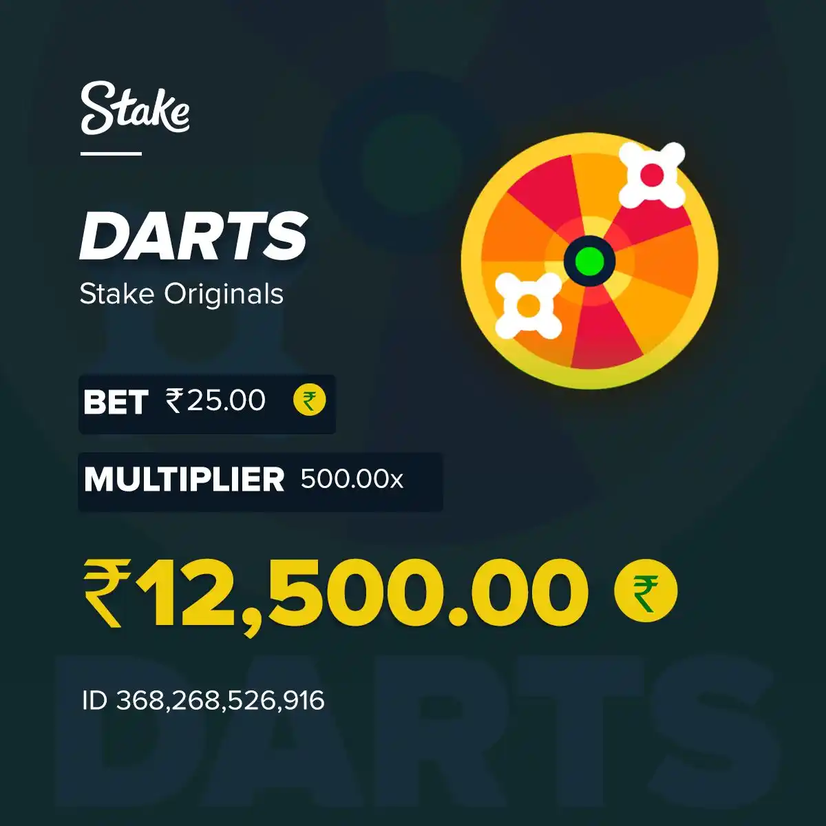 Image from Stake India Community 🇮🇳: Darts is now live! 🎯 One great shot can change everything. 😎 React ...