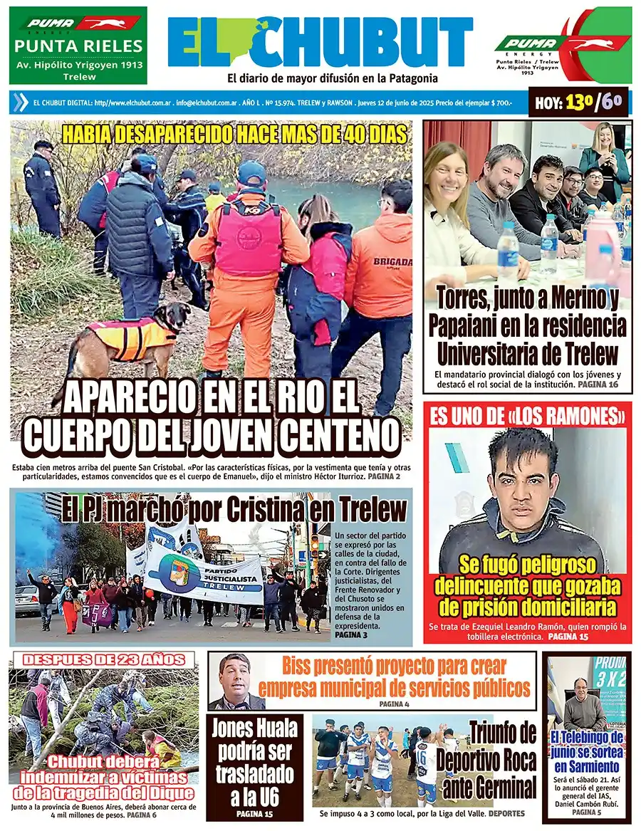 Image from Diario EL CHUBUT: <a class="text-blue-500 hover:underline cursor-pointer" href="/hashtag...