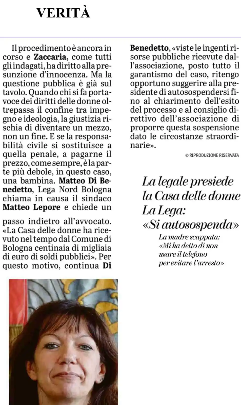 Image from Matteo DI BENEDETTO: ‼️ *ex assessore di sinistra del Comune di Bologna, indagata in un cas...